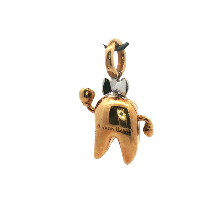 Aaron Basha Tooth Fairy Diamond 18 Karat Yellow Gold Charm