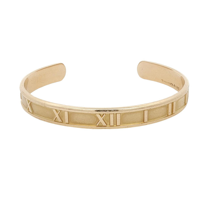 Tiffany & Company Atlas Cuff 18 Karat Yellow Gold Vintage Cuff Bracelet Italy