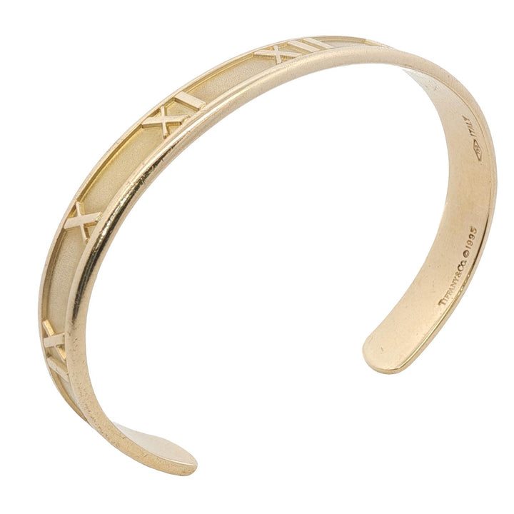 Tiffany & Company Atlas Cuff 18 Karat Yellow Gold Vintage Cuff Bracelet Italy