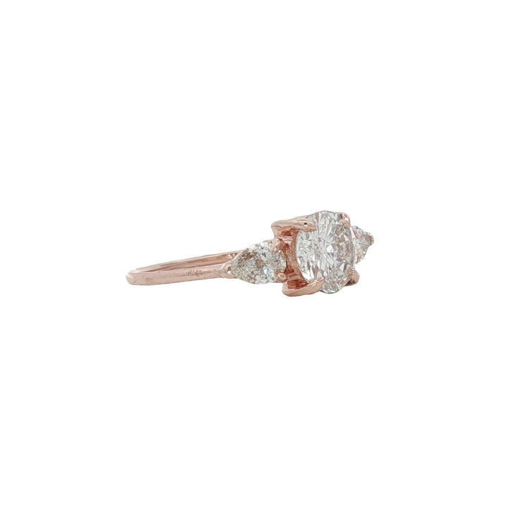 Old European Cut Diamond Rose Gold Vintage Engagement Ring