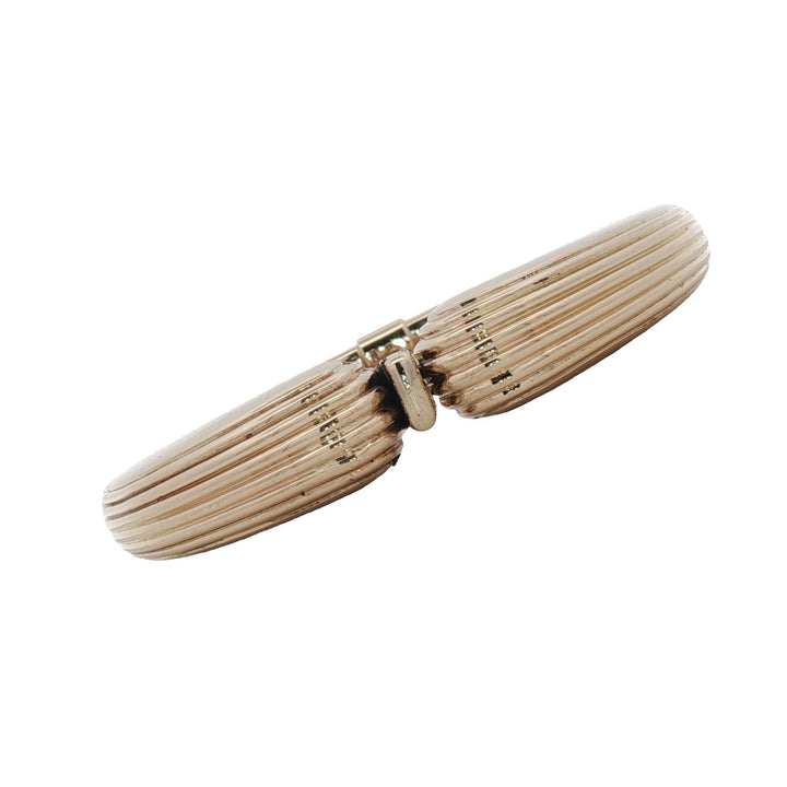 1950's Tiffany & Company Germany 14K Yellow Gold Ribbed Hinged Bangle Bracelet