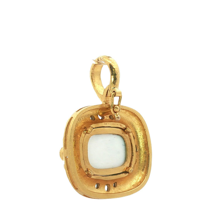 Elizabeth Locke Venetian Glass Intaglio Pendant Enhancer 19KYG