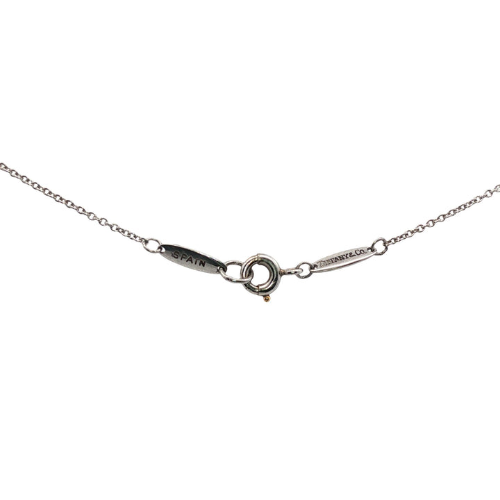 Tiffany & Co. Elsa Peretti Platinum Pavé Diamond Open Heart Pendant Necklace