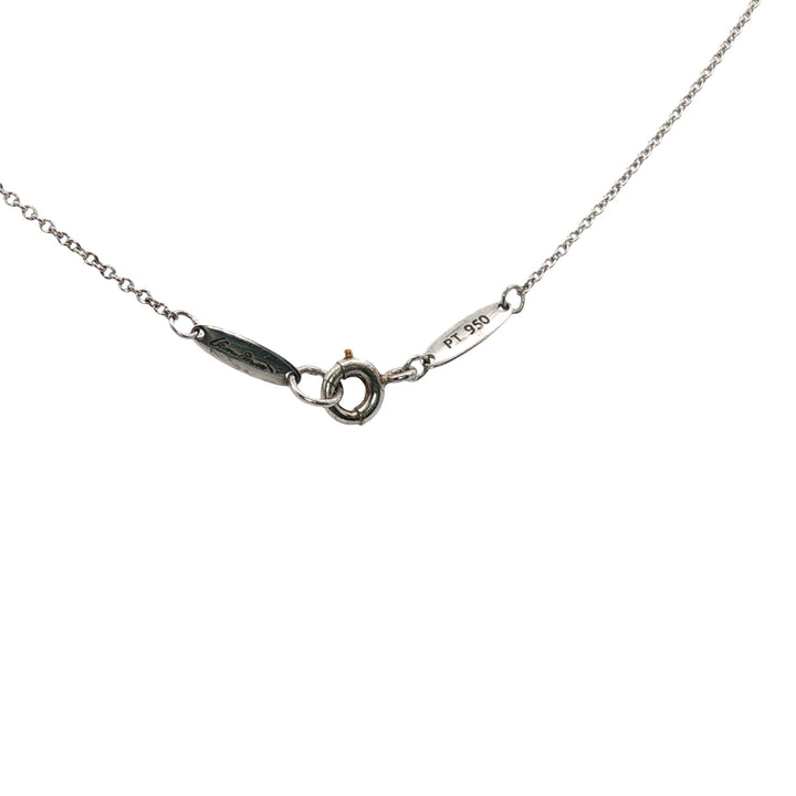 Tiffany & Co. Elsa Peretti Platinum Pavé Diamond Open Heart Pendant Necklace