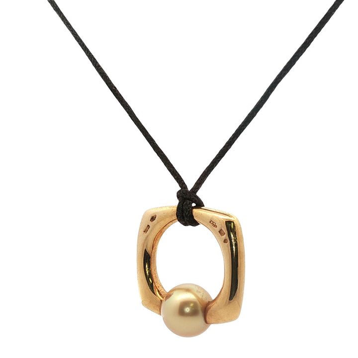 Mikimoto Golden Pearl 18 Karat Yellow Gold Cord 15 Inch Necklace