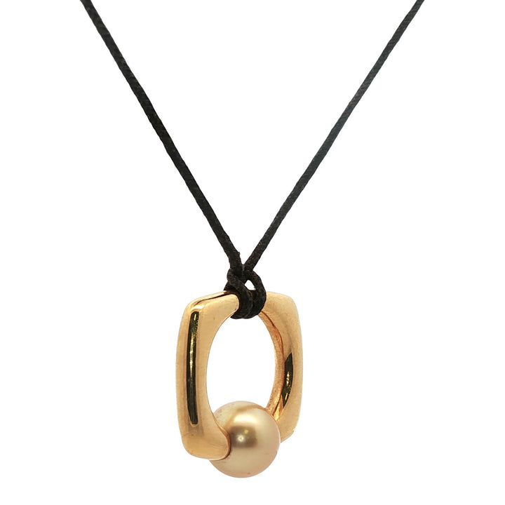 Mikimoto Golden Pearl 18 Karat Yellow Gold Cord 15 Inch Necklace