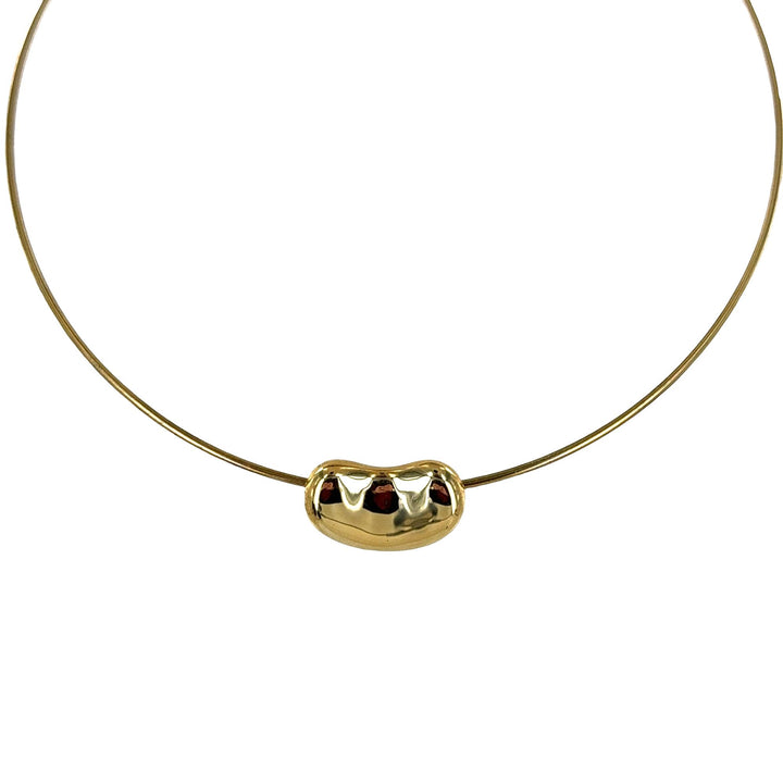 Tiffany & Company Elsa Peretti 18 Karat Yellow Gold Bean Choker Vintage Necklace