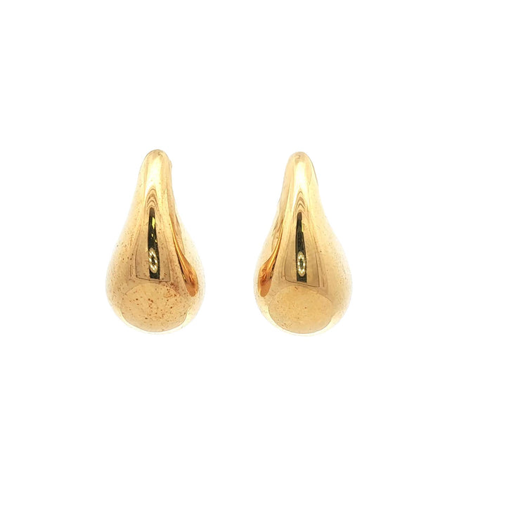 Robert Lee Morris 18 Karat Yellow Gold Teardrop Drop Vintage Earrings