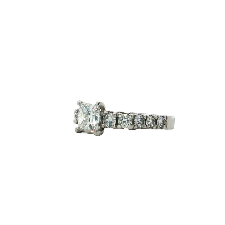 1.32 Carat Princess-Cut Diamond Platinum Engagement Ring GIA Certified