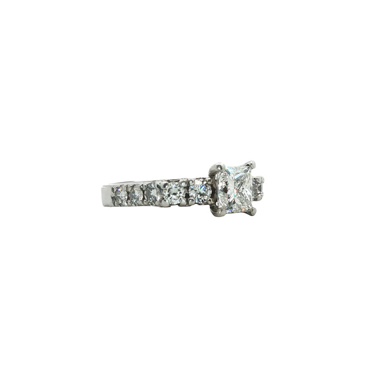 1.32 Carat Princess-Cut Diamond Platinum Engagement Ring GIA Certified
