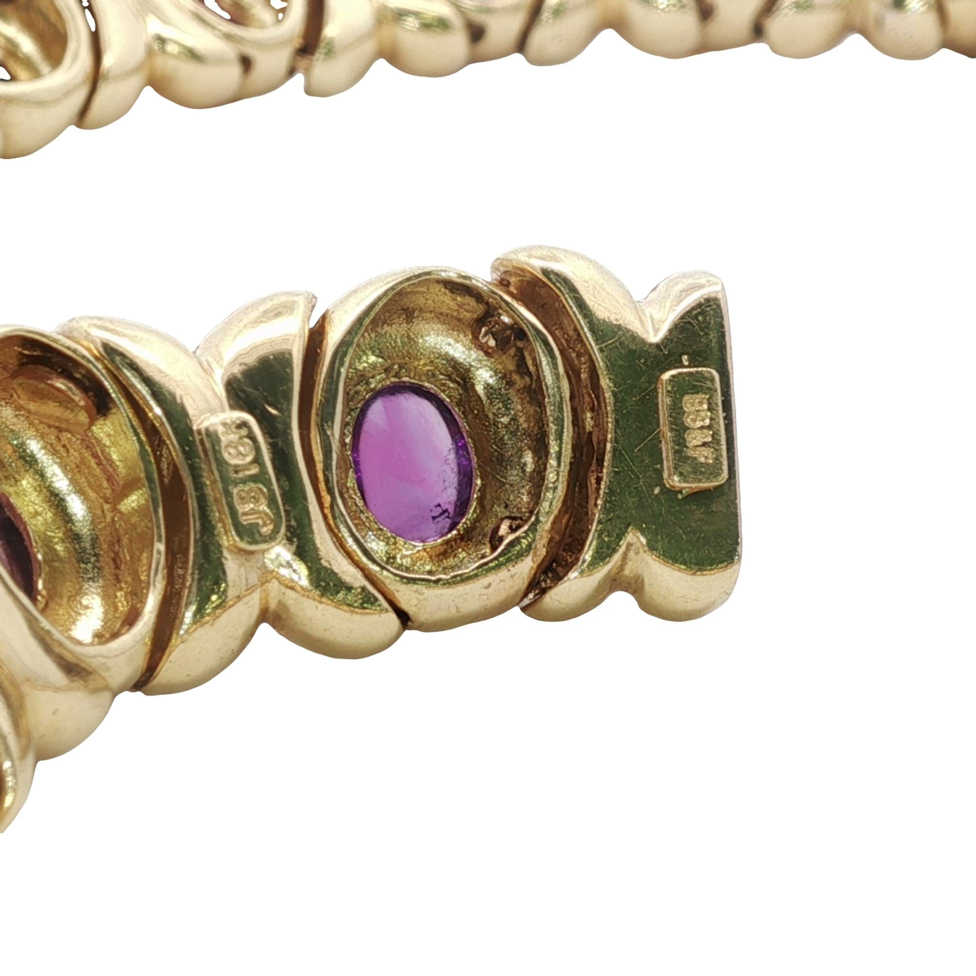 Black Star & Frost Diamond Cabechon Gemstone 18K Yellow Gold Statement Necklace