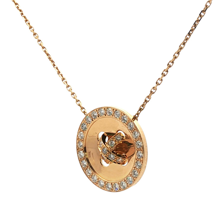 Van Cleef & Arpels Diamond 18 Karat Yellow Gold Bouttoniere Pendant Necklace