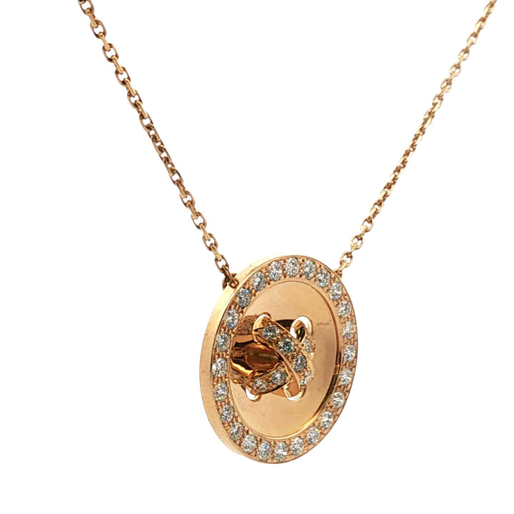 Van Cleef & Arpels Diamond 18 Karat Yellow Gold Bouttoniere Pendant Necklace