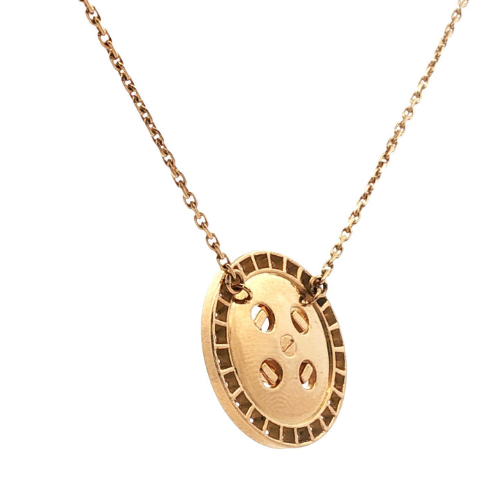 Van Cleef & Arpels Diamond 18 Karat Yellow Gold Bouttoniere Pendant Necklace