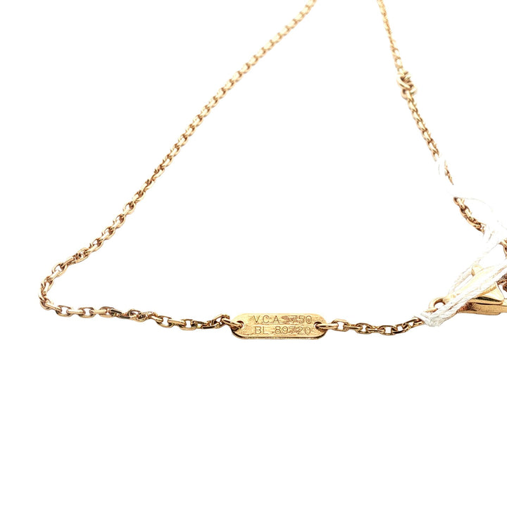 Van Cleef & Arpels Diamond 18 Karat Yellow Gold Bouttoniere Pendant Necklace
