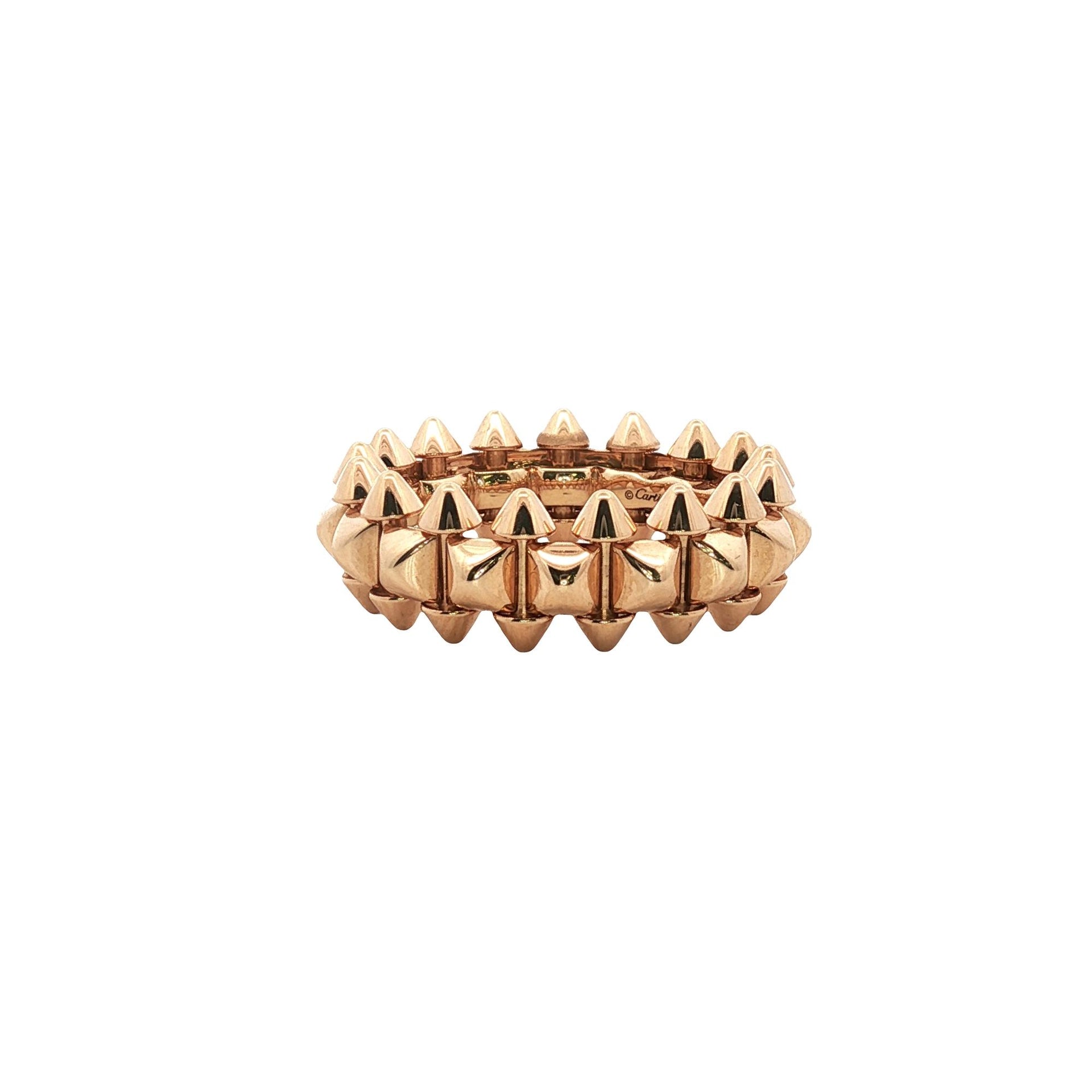 Cartier Clash De Cartier 18 Karat Rose Gold Band Ring Size 53 (US size 6.25),