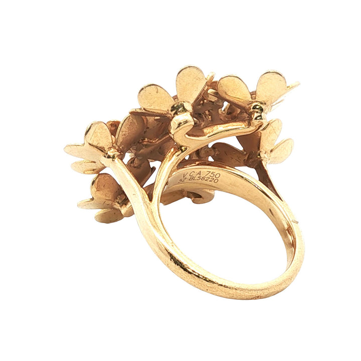Van Cleef & Arpels Frivole Diamond 18 Karat Rose Gold Flower Ring Size 52 (6)