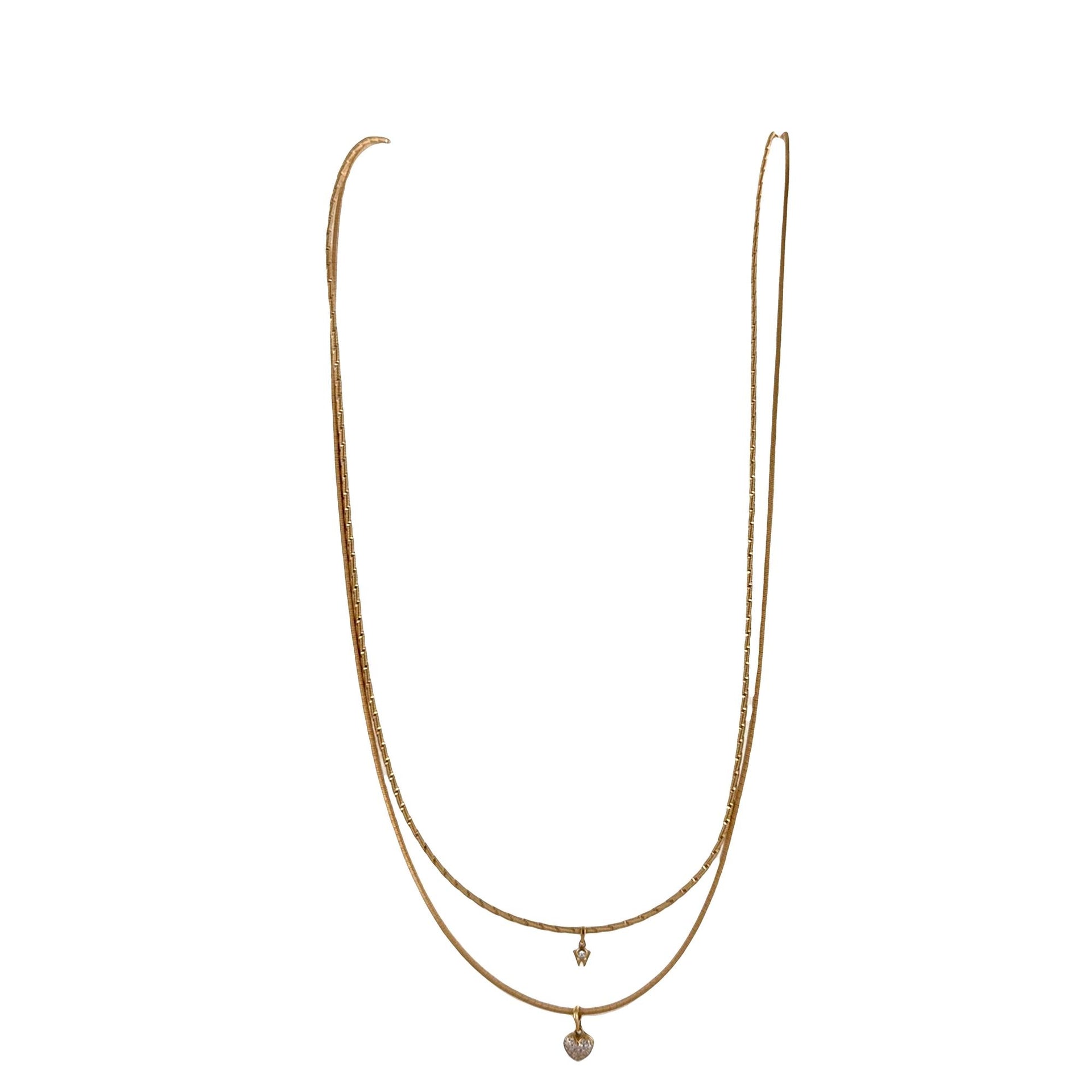 Wellendorff Love's Duet Varieté 18 Karat Yellow Gold 33 Inch Necklace