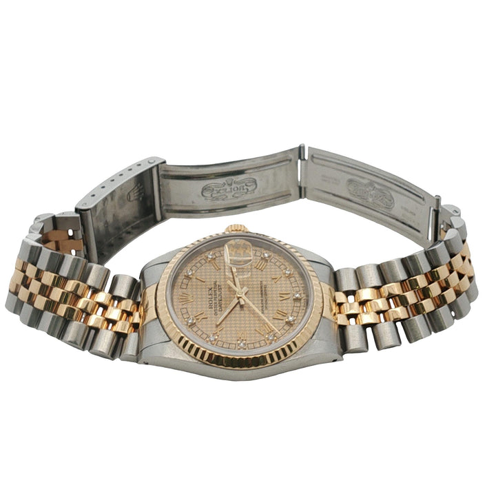 Rolex Datejust 36mm Two Tone Factory Diamond Dial