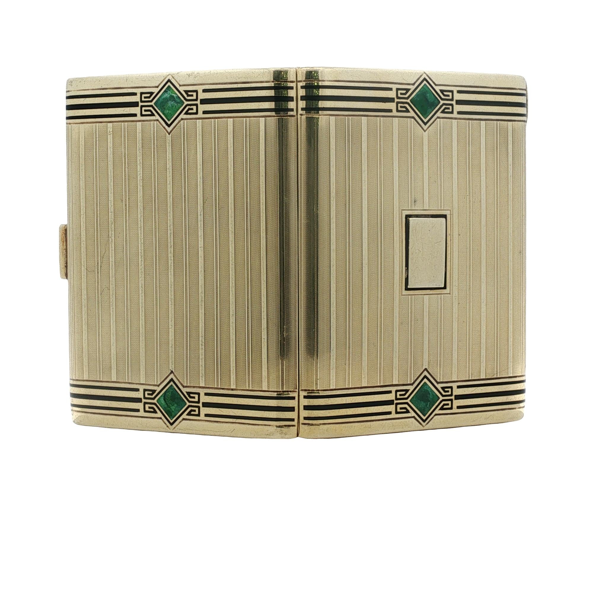 vintage tiffany cigarette case Tiffany & Company Jade & Enamel 14 Karat Yellow Gold Cigarette Case Vintage