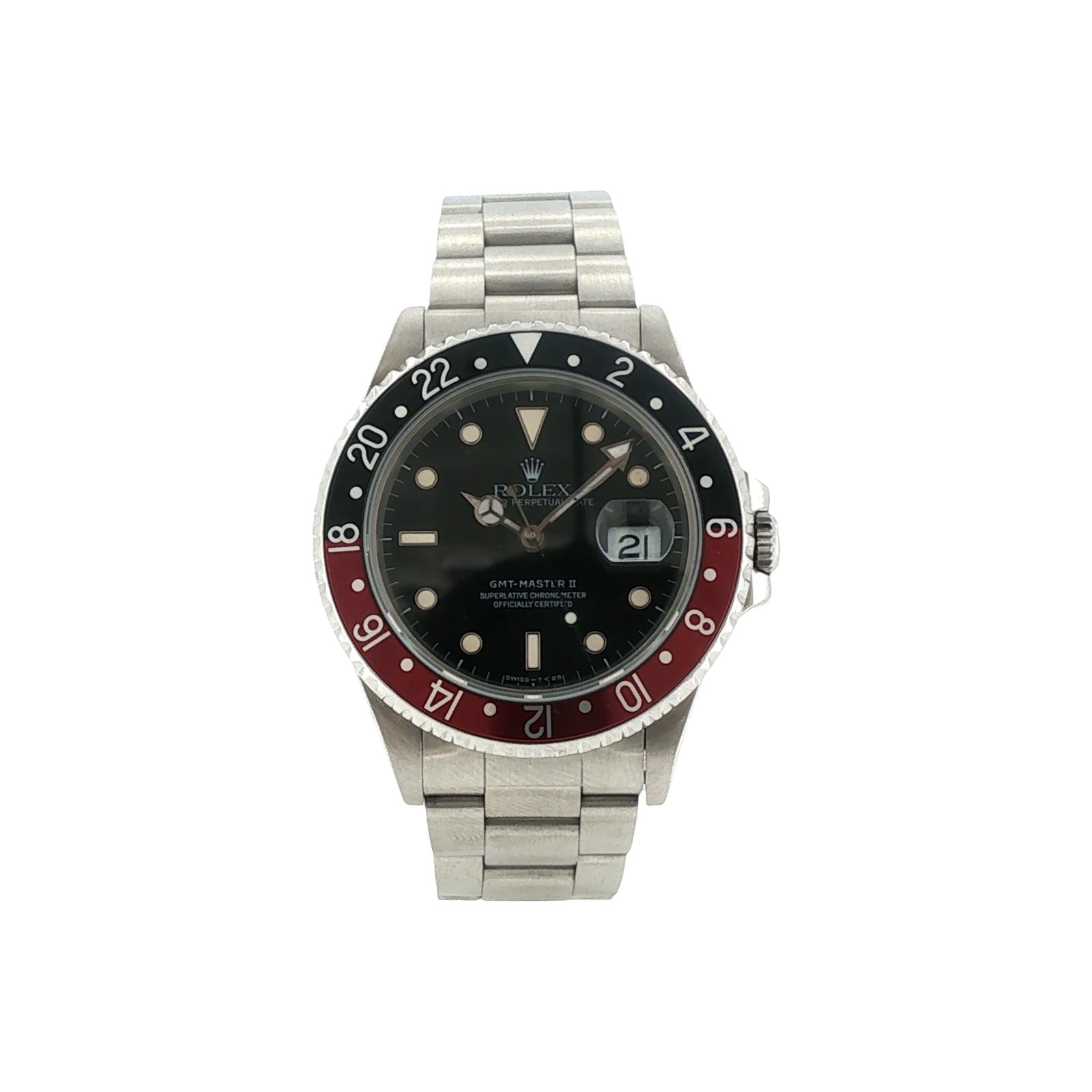 Rolex GMT Master II Stainless Steel 'Coke'  40mm Watch Oyster Band