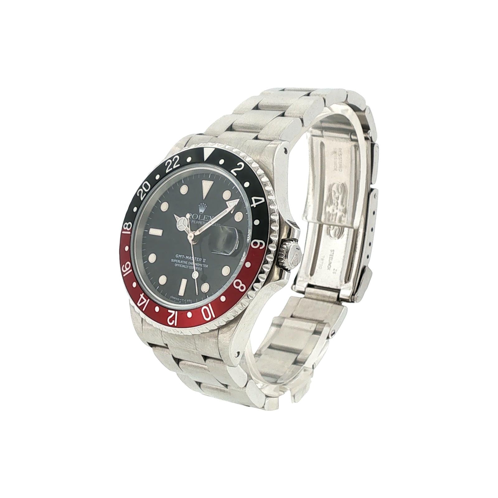 Rolex GMT Master II Stainless Steel 'Coke'  40mm Watch Oyster Band