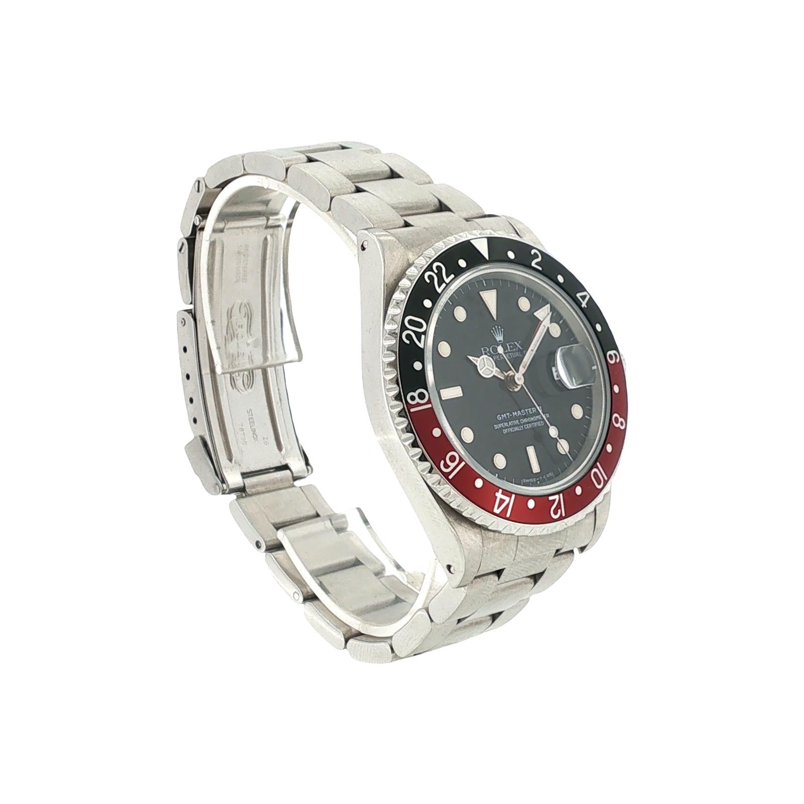 Rolex GMT Master II Stainless Steel 'Coke'  40mm Watch Oyster Band