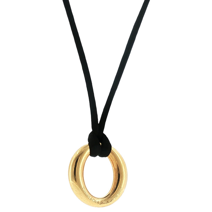 Tiffany & Company Elsa Peretti Diamond Sevillana 18 Karat Yellow Gold Pendant