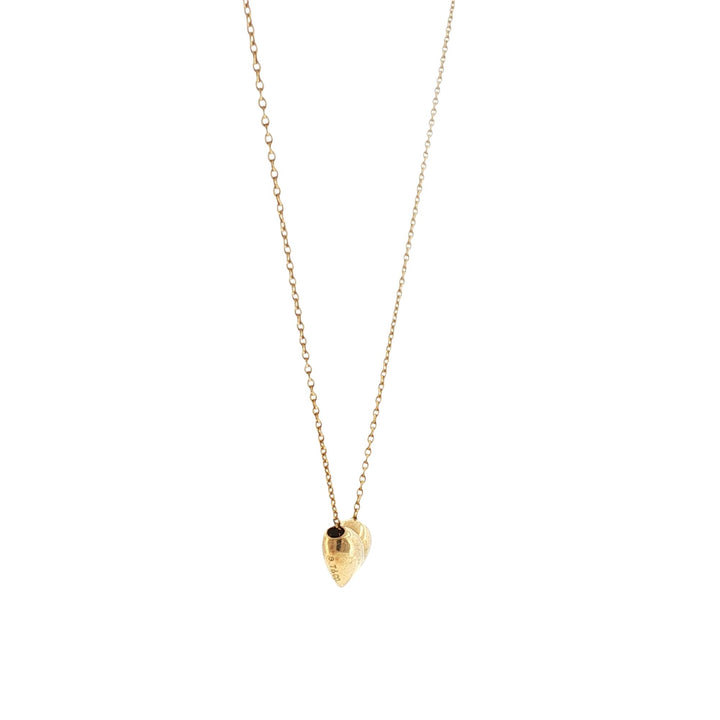 Tiffany & Company 18 Karat yellow Gold Puff Heart Pendant Necklace