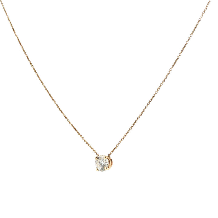 Tiffany & Company Elsa Peretti Diamond Solitaire 18KYG Pendant Necklace