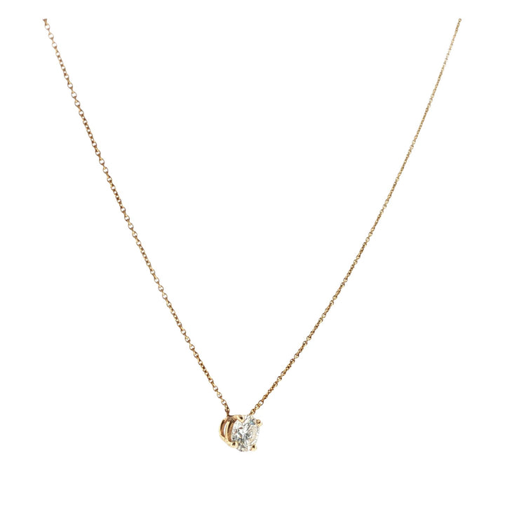 Tiffany & Company Elsa Peretti Diamond Solitaire 18KYG Pendant Necklace