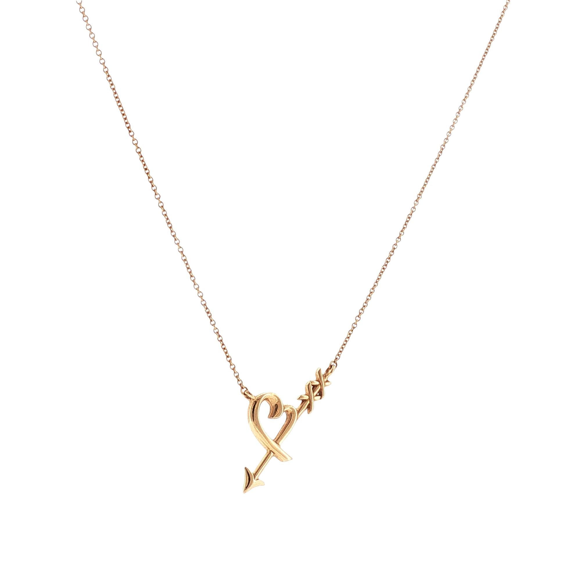 Tiffany & Company Paloma Picasso Heart & Arrow Necklace