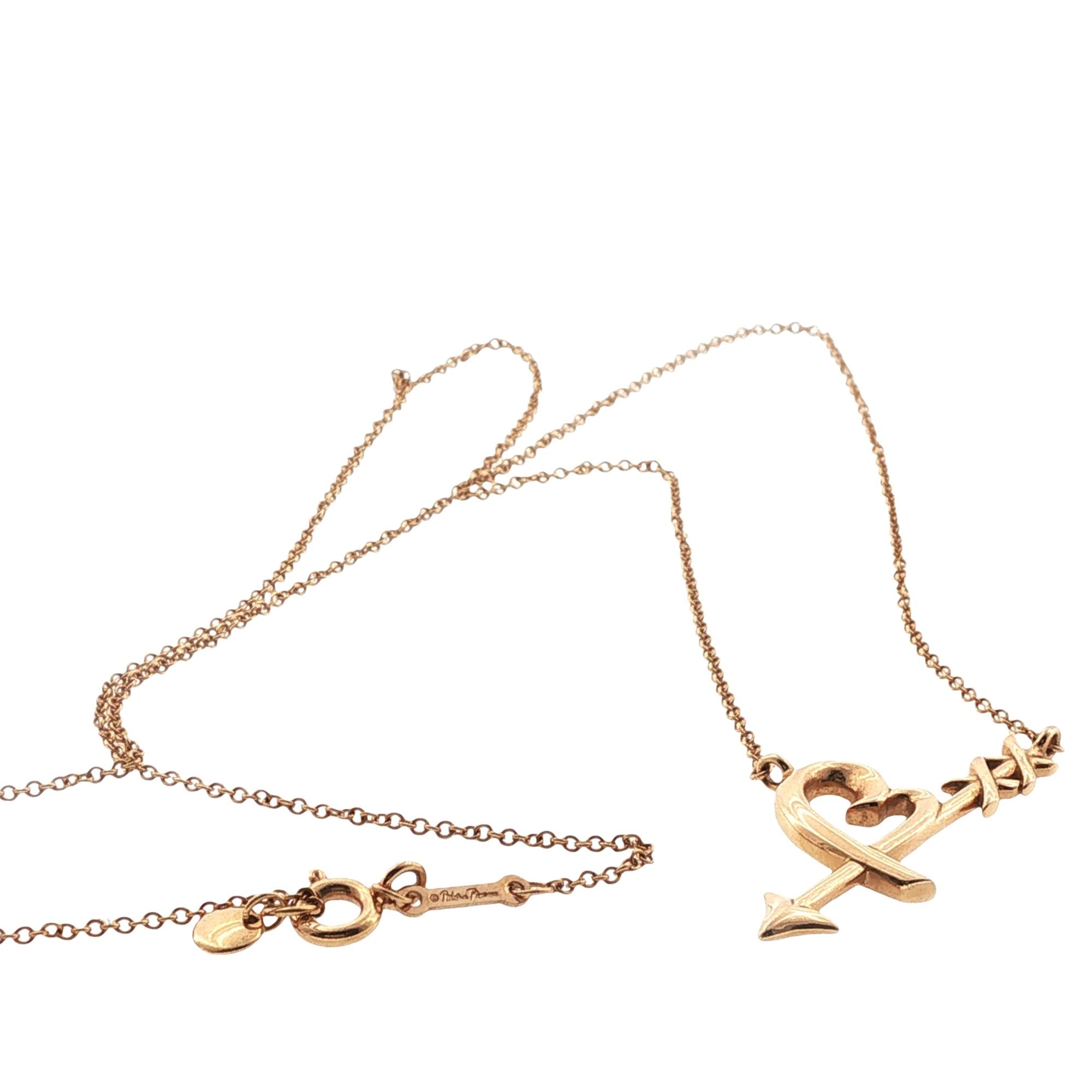 Tiffany & Company Paloma Picasso Heart & Arrow Necklace