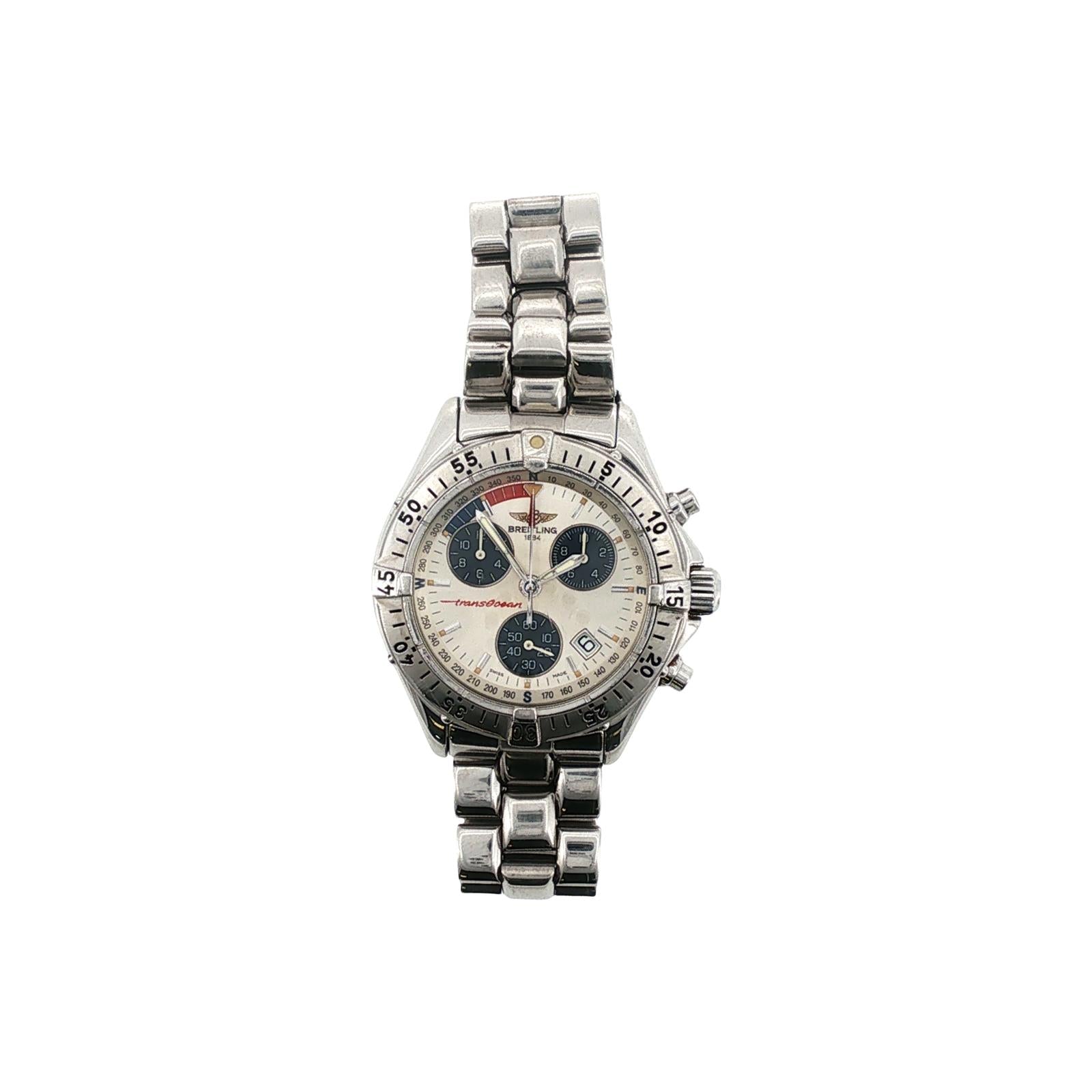 Breitling Transocean Chronograph 42mm Quartz Stainless Steel Watch