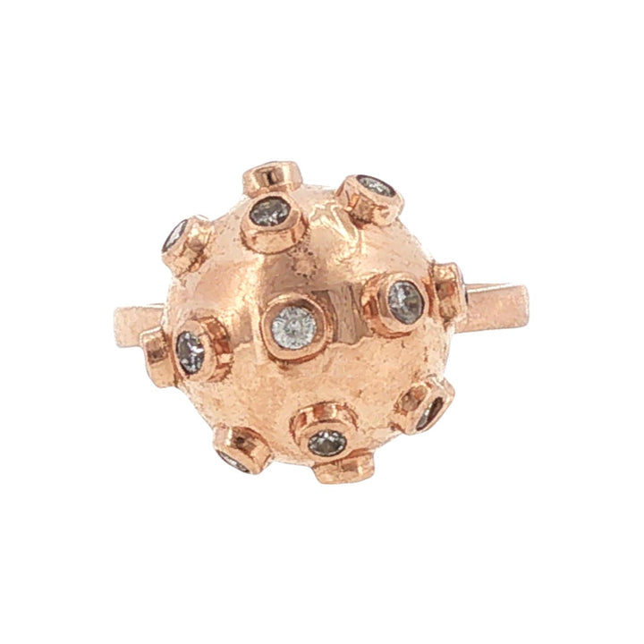 14 Karat Rose Gold Sputnik Style Diamond Ring