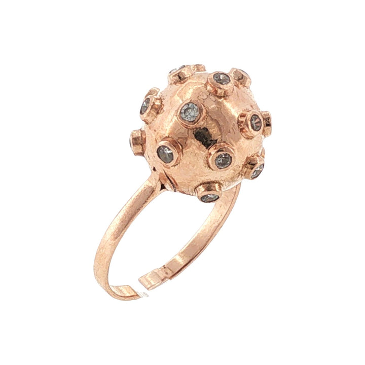 14 Karat Rose Gold Sputnik Style Diamond Ring