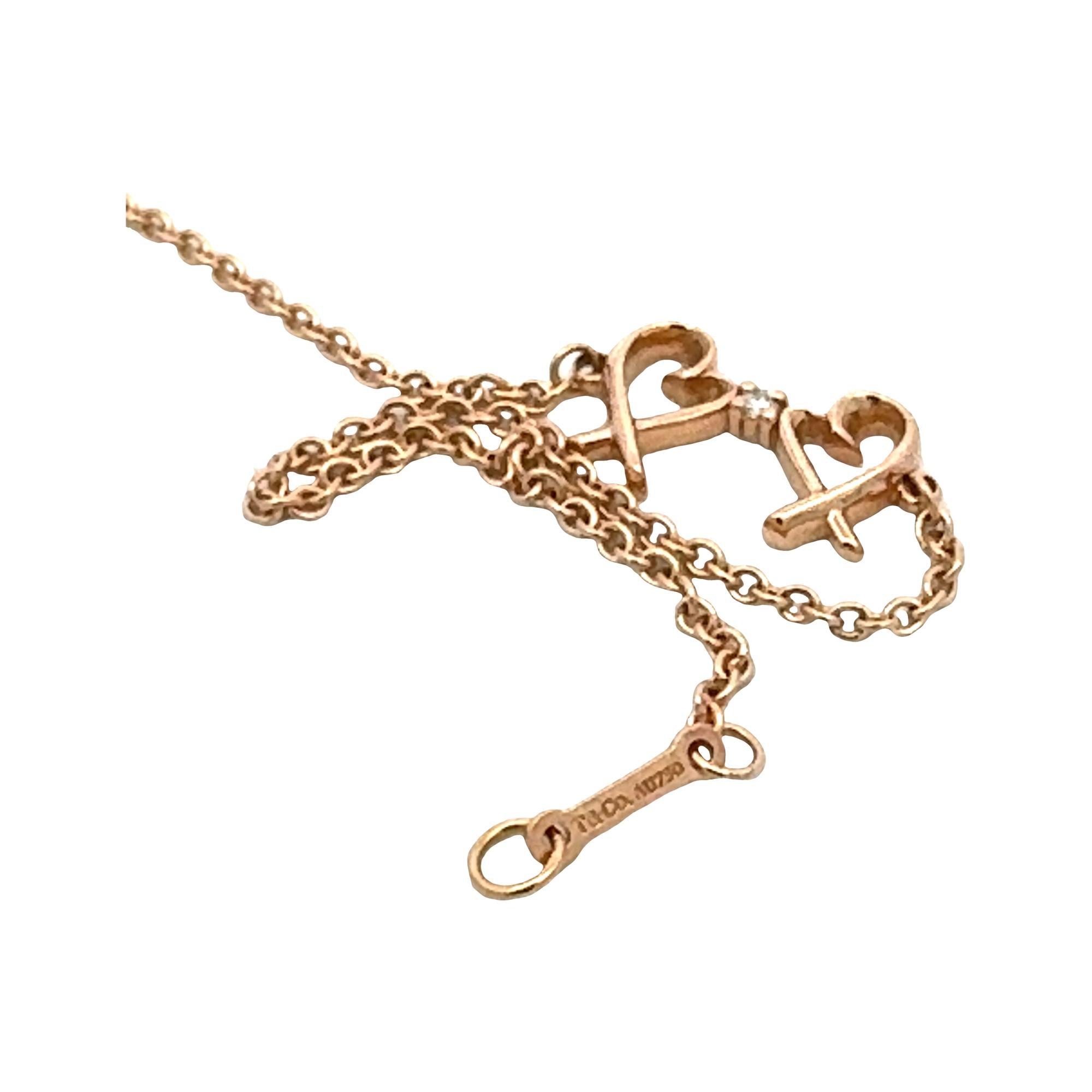 Tiffany & Company Paloma Picasso Double Loving Heart 18 Karat Rose Gold Bracelet