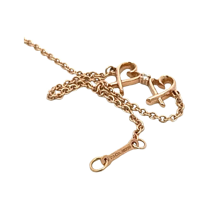 Tiffany & Company Paloma Picasso Double Loving Heart 18 Karat Rose Gold Bracelet