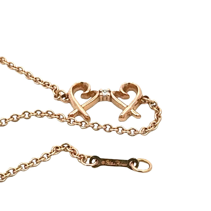 Tiffany & Company Paloma Picasso Double Loving Heart 18 Karat Rose Gold Bracelet