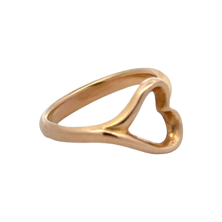 Tiffany & Company Elsa Peretti Open Heart Ring 18K Rose Gold Small Size