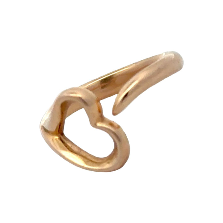 Tiffany & Company Elsa Peretti Open Heart Ring 18K Rose Gold Small Size