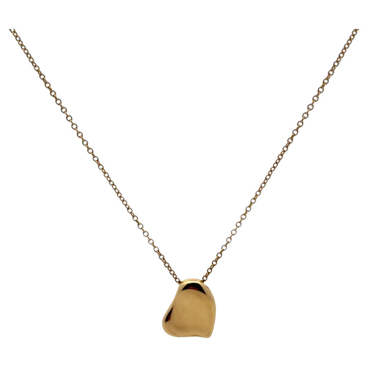 Tiffany & Co Elsa Peretti 18K Yellow Gold Full Heart Pendant Necklace
