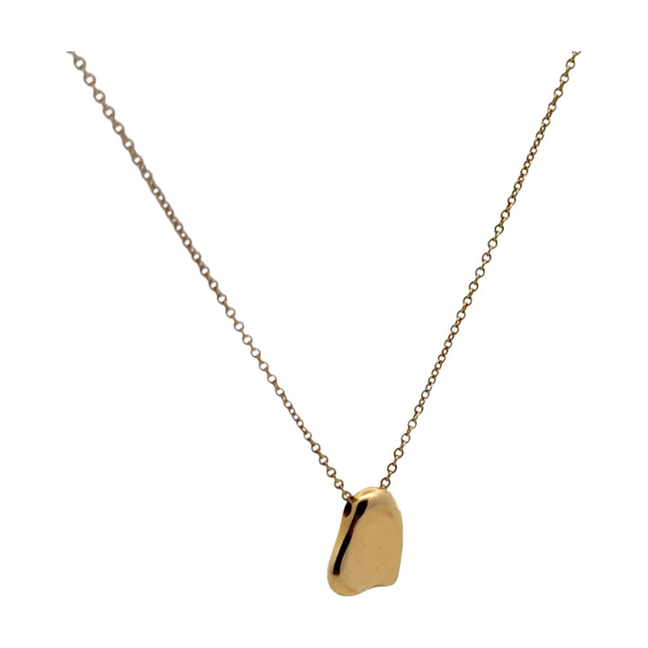 Tiffany & Co Elsa Peretti 18K Yellow Gold Full Heart Pendant Necklace