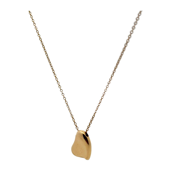 Tiffany & Co Elsa Peretti 18K Yellow Gold Full Heart Pendant Necklace