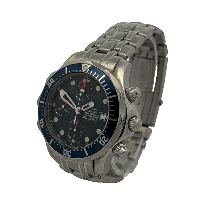 Omega Seamaster 'James Bond' Chronograph 41mm Blue Dial/Bezel SS Watch