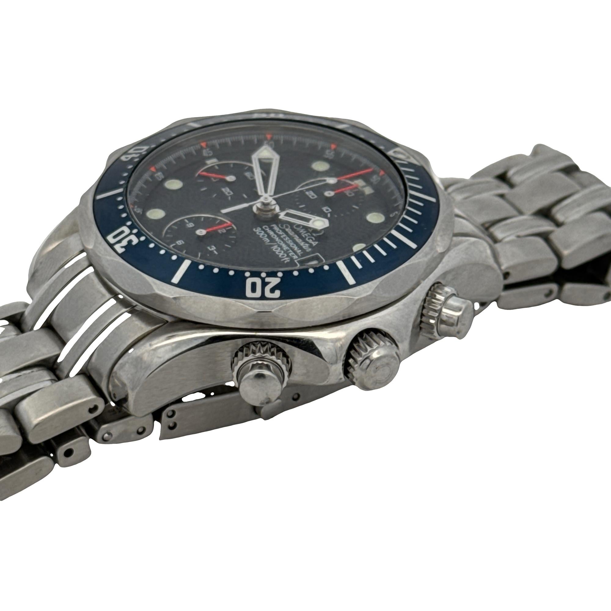 Omega Seamaster 'James Bond' Chronograph 41mm Blue Dial/Bezel SS Watch