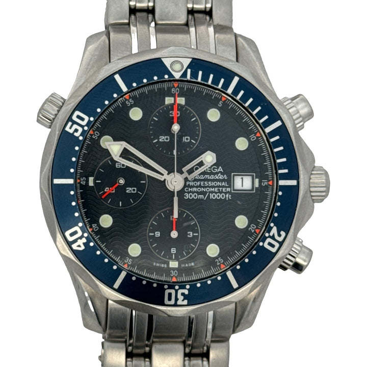 Omega Seamaster 'James Bond' Chronograph 41mm Blue Dial/Bezel SS Watch