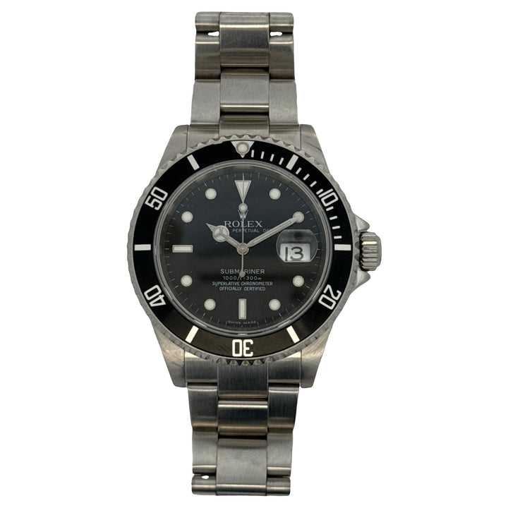 Rolex Submariner Date 40mm Stainless Steel Black Dial Oyster Bracelet 16610T