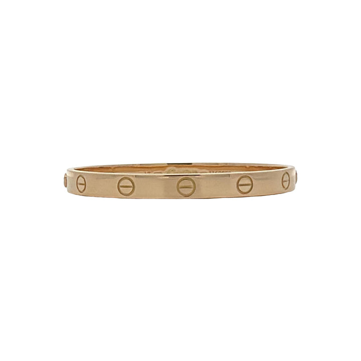 Cartier LOVE 18 Karat Yellow Gold Bangle Bracelet Size 17