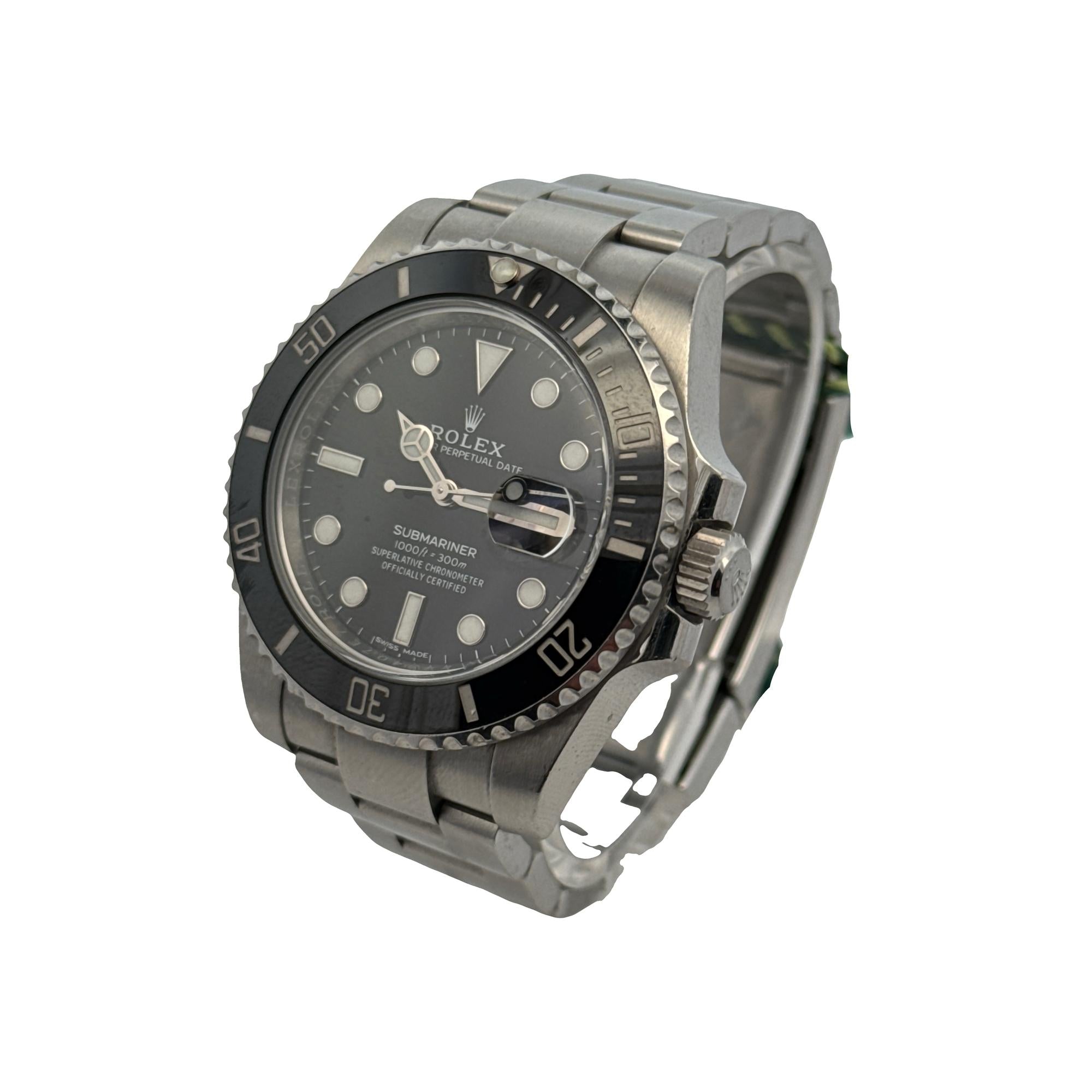 Rolex Submariner Date 116610 40mm SS Black Bezel/Dial Watch with Tags
